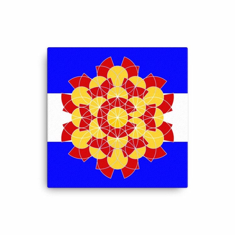 CO Flag Flower of Life Canvas Print