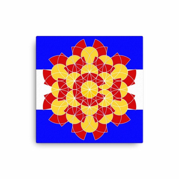 CO Flag Flower of Life Canvas Print