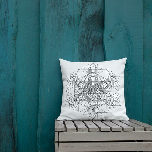 Boognish Metatron's Cube Pillow, Moisture-Wicking Accent Pillow