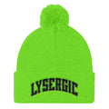 LYSERGIC Beanie: 100% Acrylic Pom-Pom Cap